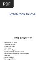 Introdution To HTML