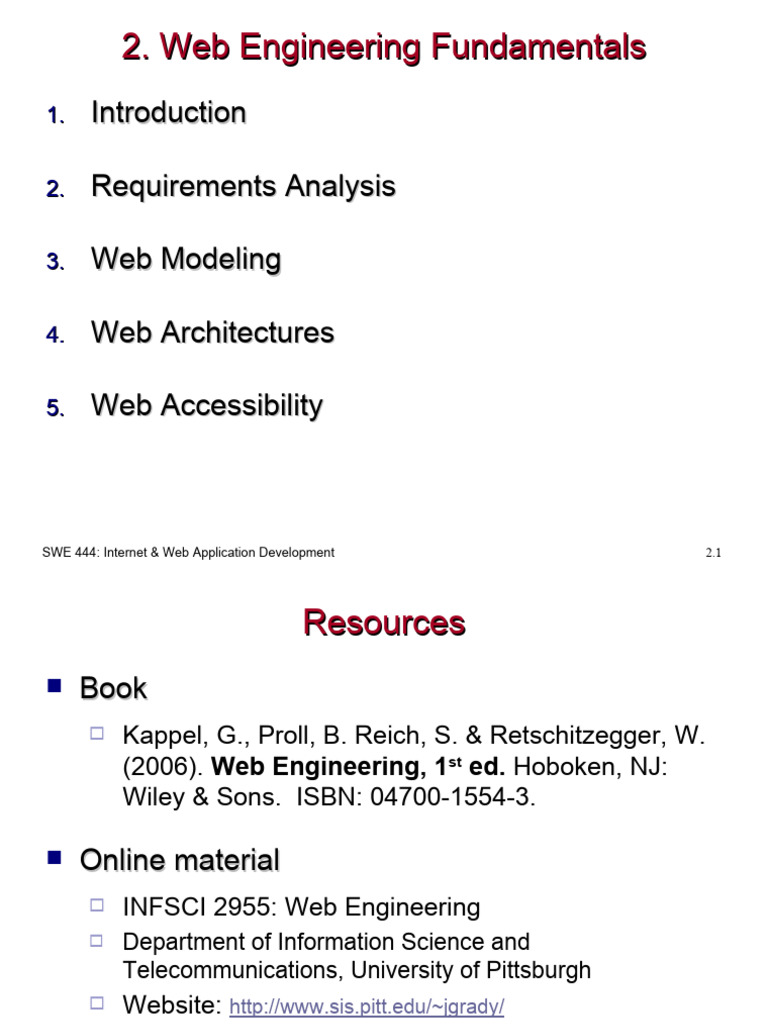 Web Engineering Fundamentals Overview | PDF | World Wide Web | Internet ...