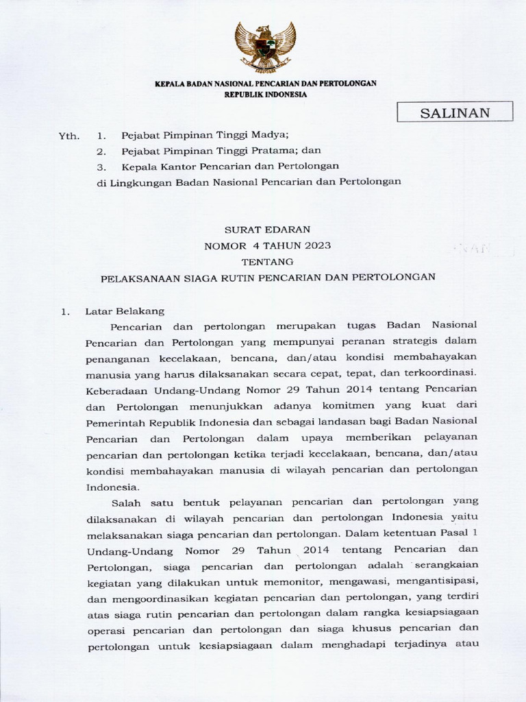 Surat Edaran | PDF