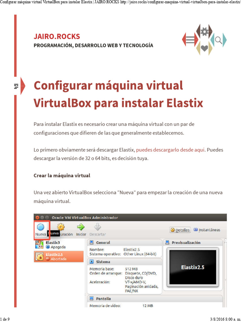 Instalar Elastix en VirtualBox paso a paso | PDF | Computación de 64 ...