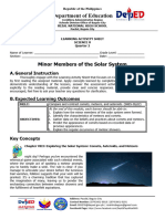 Learning Activity Sheet Science 8 Com Aster Meteor