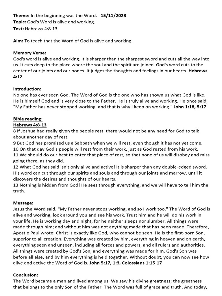 House fellowship 15 November PDF