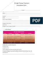 LED Light Therapy Consultation Form 1