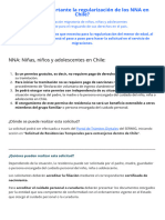 Regularización de Niñas, Niños y Adolescentes en Chile