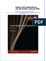 Linear Algebra With Applications Global Edition 9th Edition Ebook PDF