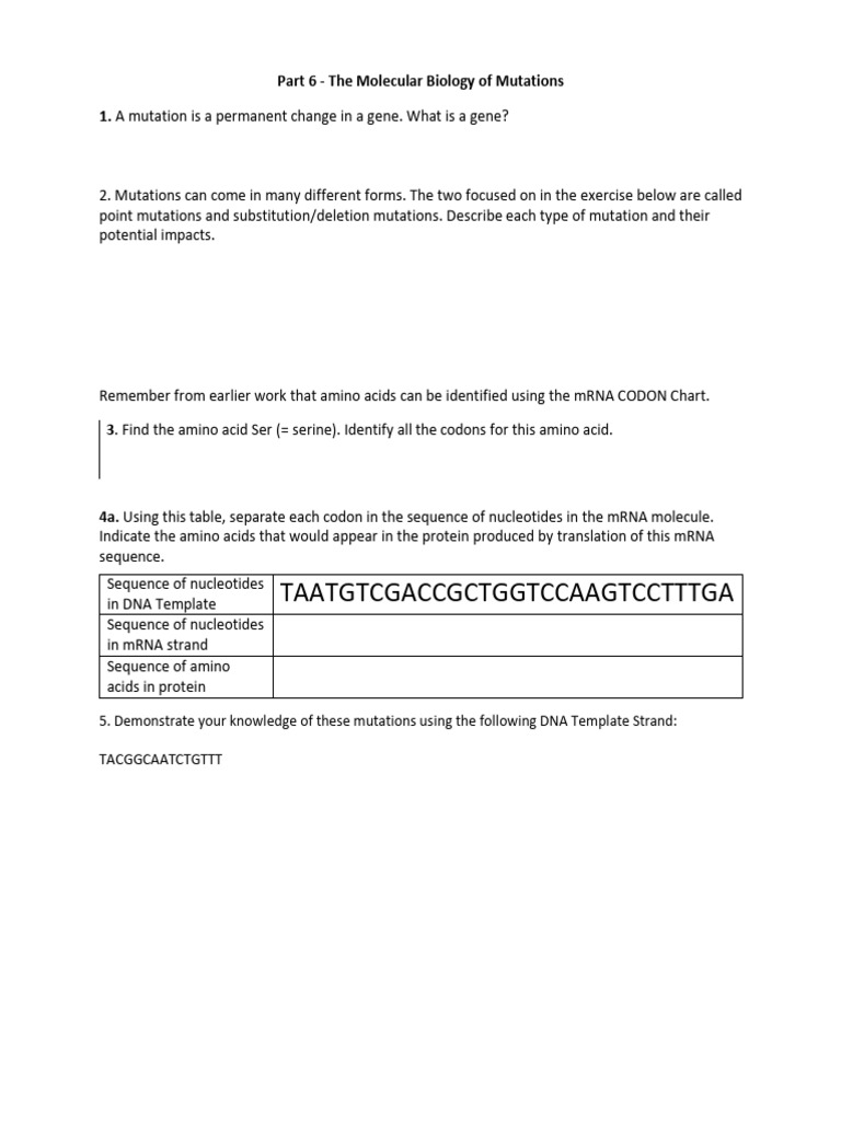 Understanding Genetic Mutations | PDF | Genetic Code | Messenger Rna