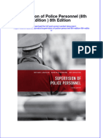 Supervision of Police Personnel 8th Edition 8th Edition