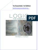 Logic The Essentials 1st Edition