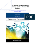 Ebook PDF Crime and Criminology Aspen Criminal Justice Series 15th Edition