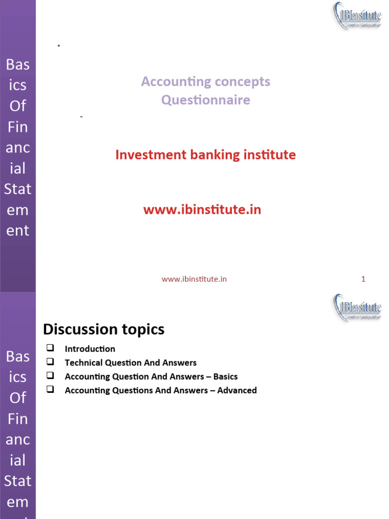 Accounting Q&A: Basics for Interviews | PDF