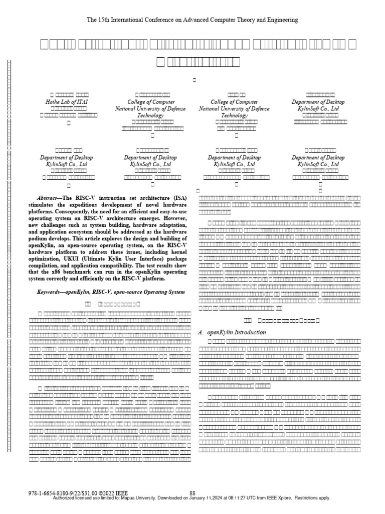 The design and building of openkylin on risc v architecture pdf