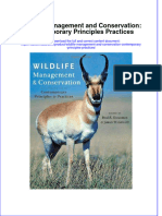 Wildlife Management and Conservation Contemporary Principles Practices