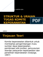 Struktur & Uraian Tugas Komite Keperawatan