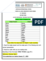 GR.2 Audio Recording VERBS (Reading and Spelling Practise Worksheet)