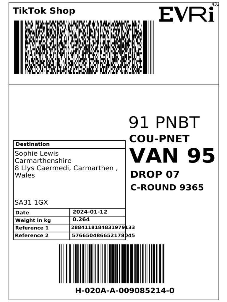 0112 071140 Shipping Label PDF