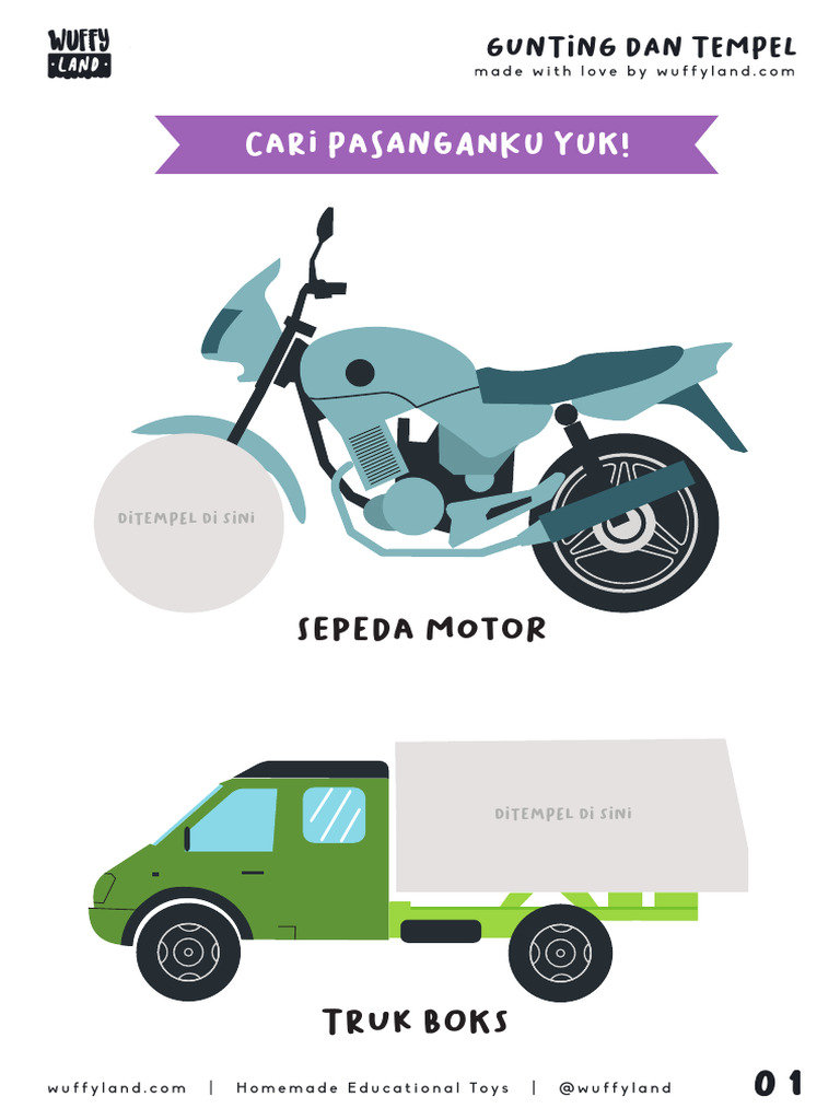 Free Printable - Gunting Dan Tempel | PDF