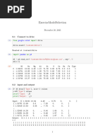 Code ExerciseModelSelection