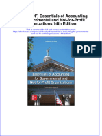 Ebook PDF Essentials of Accounting For Governmental and Not For Profit Organizations 14th Edition
