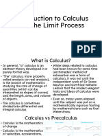 Notes 3 Introduction To Calculus and The Limit Process