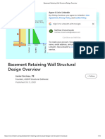 Basement Retaining Wall Structural Design Overview