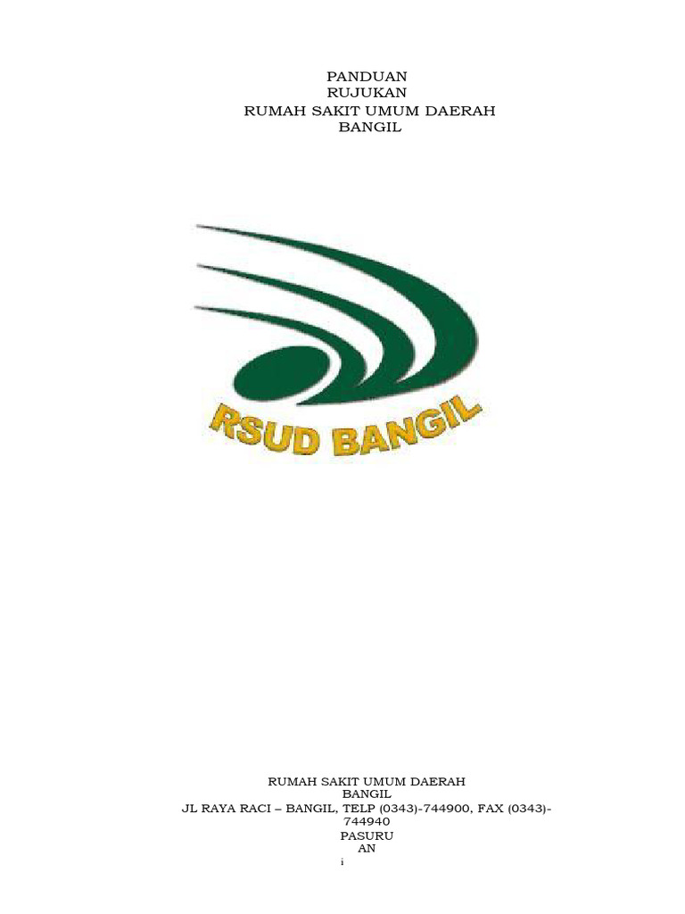 Panduan Rujukan RSUD Bangil 2022 | PDF