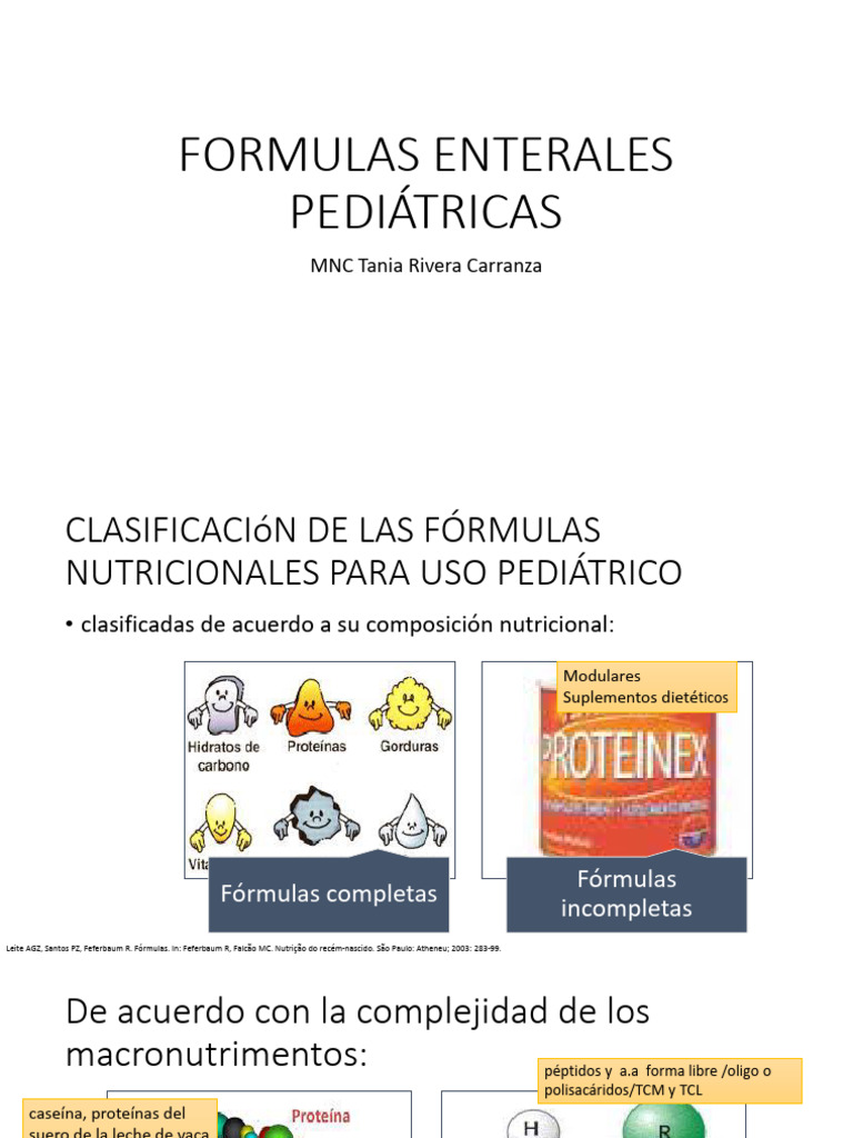 Fórmulas Enterales Pediátricas | PDF | Biotecnología | Carbohidratos