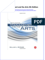 Management and The Arts 5th Edition