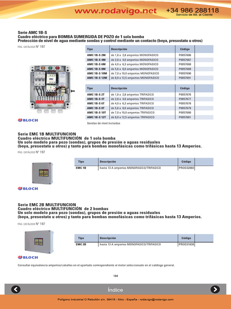Cuadro Electrico Amc 1b S Cuadro Electrico Serie Emc Ideal | PDF
