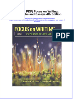 Ebook PDF Focus On Writing Paragraphs and Essays 4th Edition