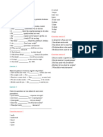 Exercice Anglais Preterit 2