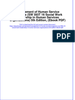 Management of Human Service Programs SW 393t 16 Social Work Leadership in Human Services Organizations 5th Edition Ebook PDF