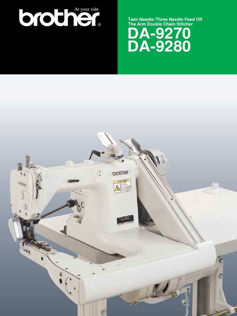 11 Machine Bras Déporté Brother Da 9270 Da 9280 | PDF