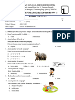 Contoh Soal STS 1 Bahasa Indonesia Kelas 1