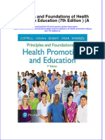Principles and Foundations of Health Promotion Education 7th Edition A