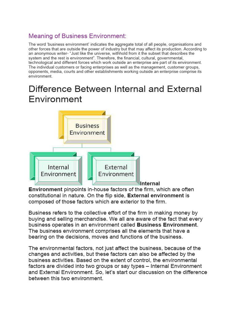 Intro Business Environment Pdf