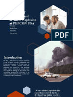 Analysis of Occupational Accident Explosion at PEPCON USA