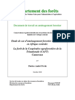 Département Des Forêts: Document de Travail en Aménagement Forestier