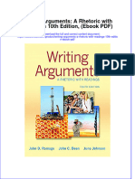 Writing Arguments A Rhetoric With Readings 10th Edition Ebook PDF