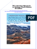 Ebook PDF Laboratory Manual For Introductory Geology Fourth Edition 4th Edition