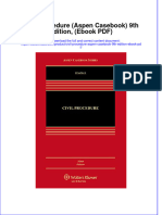 Civil Procedure Aspen Casebook 9th Edition Ebook PDF