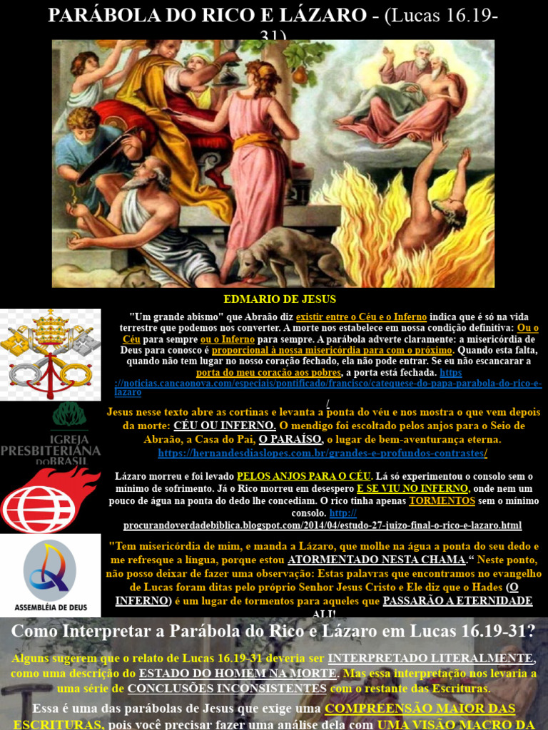 Parábola do Rico e Lázaro: Análise e Interpretação | PDF