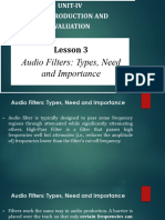 Lesson 3: Audio Filters: Types, Need and Importance