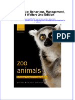 Zoo Animals Behaviour Management and Welfare 2nd Edition