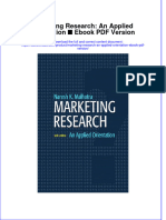 Marketing Research An Applied Orientation Ebook PDF Version