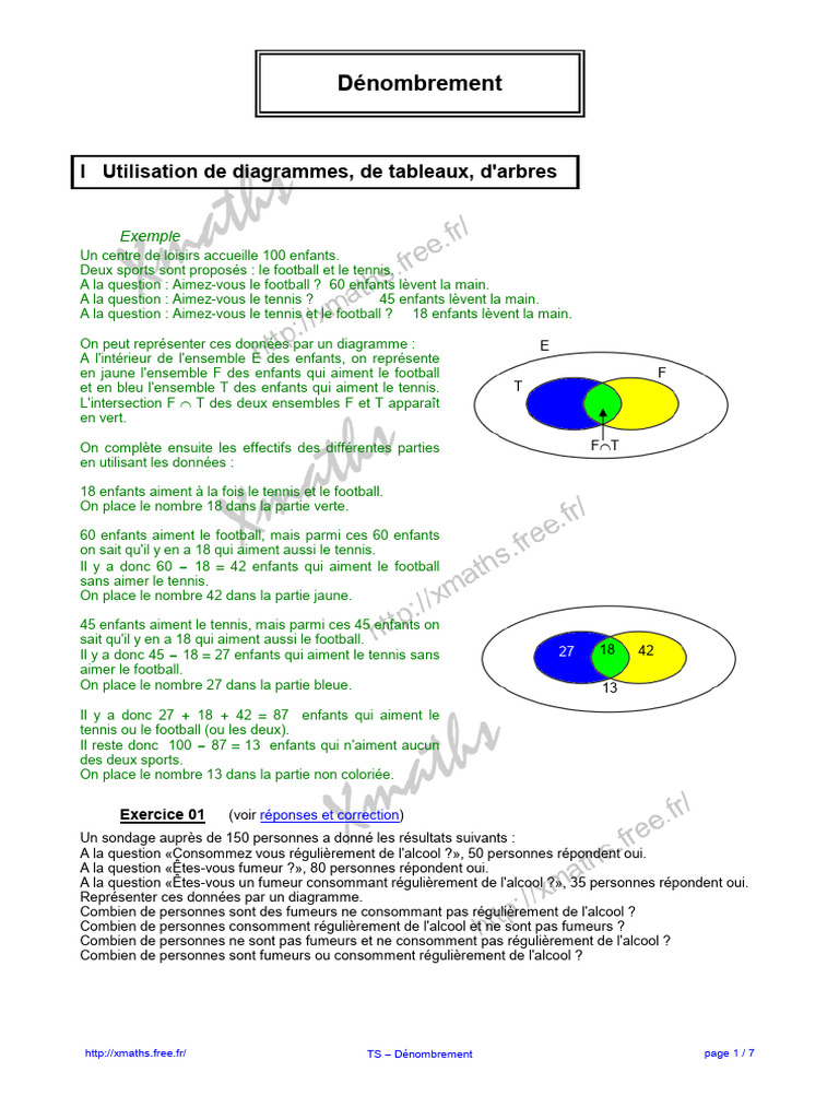 Dénombrement et diagrammes en mathématiques | PDF | Permutation ...