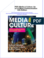 Ebook PDF Media Culture An Introduction To Mass Communication 12th Edition