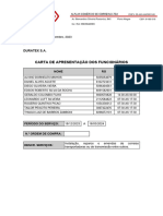 Modelo Carta Apresentacao Funcionários