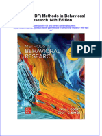 Ebook PDF Methods in Behavioral Research 14th Edition
