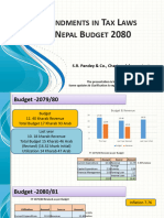 Arun Raut-Amendements in Budget 80-81