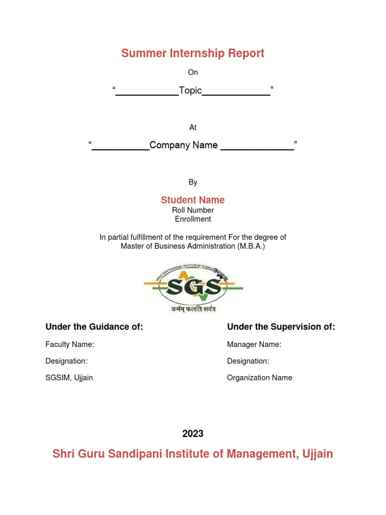 REPORT WRITING Format 2023 | PDF | Business